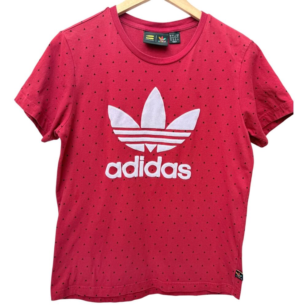 Adidas Originals Pharrell Williams Mens T Shirt Red Trefoil Logo S